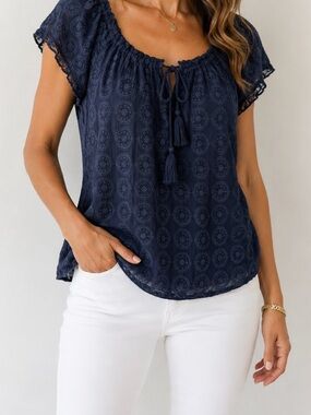 Lucky Brand Navy  Blue Women's Top